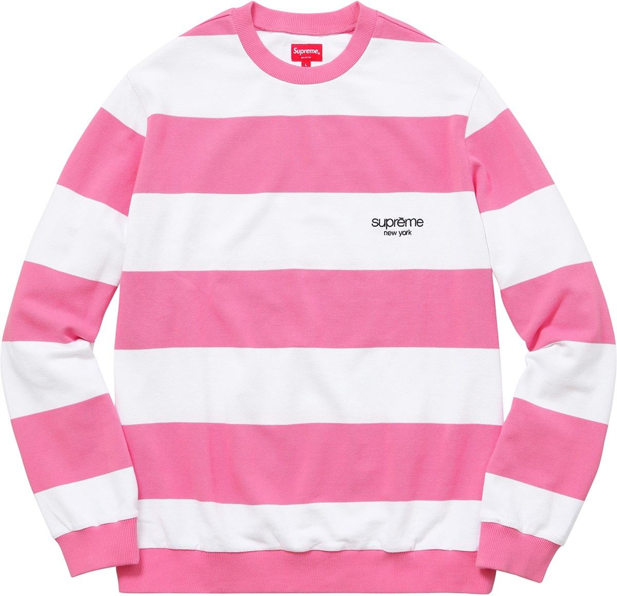 Striped Pique Crewneck view 2